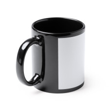 Taza Cerámica Negra con recuadro Personalizada