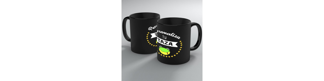 Taza negra personalizada